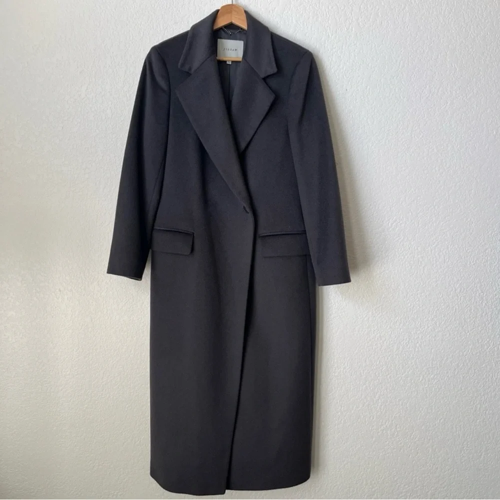 Jigsaw Wool Maxi City Coat in Charcoal - ASO Kate Middleton Royal - UK10/US6 - Picture 2 of 13